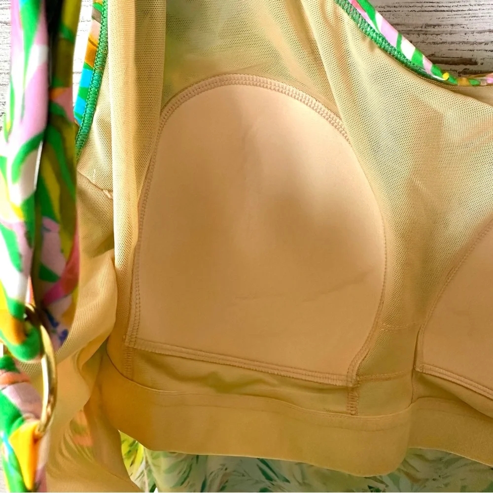 KIM GRAVEL X SWIMSUITS FOR ALL Scoop Neck Tankini Top in Caribbean Palms 24W